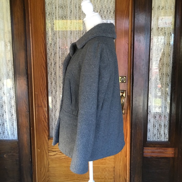 American Eagle 🦅 Gray wool pea coat jacket Large - Picture 4 of 7